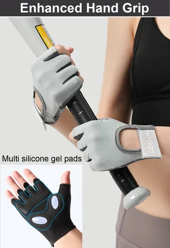 Vista 3 de SUJAYU Guantes de entrenamiento para mujeres y hombres, guantes de levantamiento de pesas para gimnasio