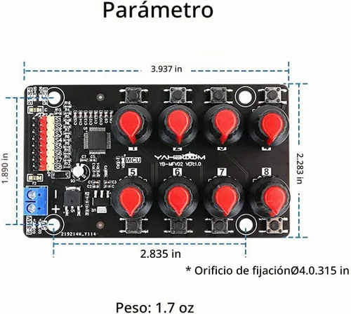Vista 7 de Yahboom Controlador de servomotores RC de 8 canales, herramienta de centrado de controlador con protección contra sobrecorriente, 2 modos de control