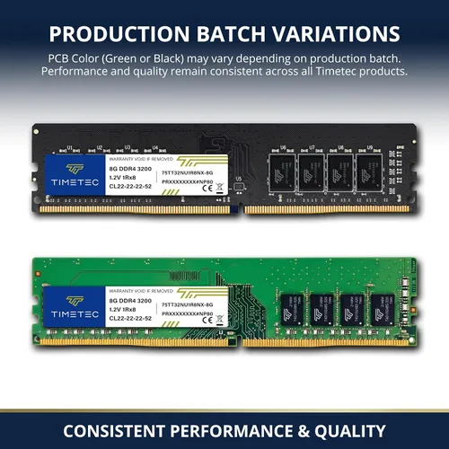 Vista 7 de Timetec Hynix IC DDR4 3200MHz PC4-25600 CL16 1.35V sin búfer no ECC diseñado para juegos y de alto rendimiento compatible con AMD e Intel Desktop