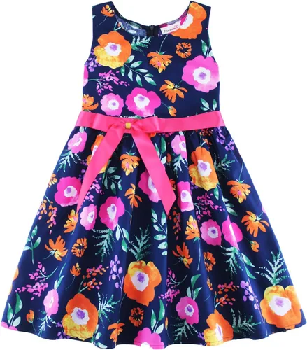 Vista 311 de Vestido de verano para niña, de algodón, con diseño floral