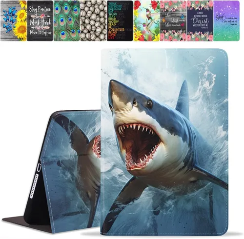 Vista 44 de Funda para Samsung Galaxy Tab A8 de 10.5 pulgadas (SM-X200/X205/X207), funda de piel sintética premium con función de encendido automático