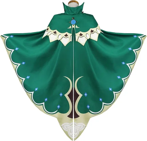 Vista 4 de GenshinImpact Venti - Conjunto completo de disfraz de Halloween para mujer, vestido de venti, capa de capa