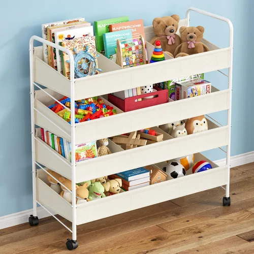 Vista 8 de Almacenamiento de animales de peluche, organizador de almacenamiento de juguetes de tubo de metal, soporte extra grande para animales de peluche