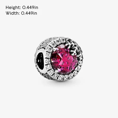 Vista 5 de PANDORA Joyería rosa deslumbrante cristal de copo de nieve y circonita cúbica colgante en plata de ley Metal Cristal Circonita cúbica