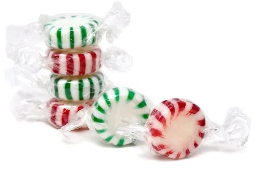 Vista 2 de SweetGourmet Navidad de menta verde y menta Starlight Arcor Hard Candy Bulk Twist Wrap 1 libra