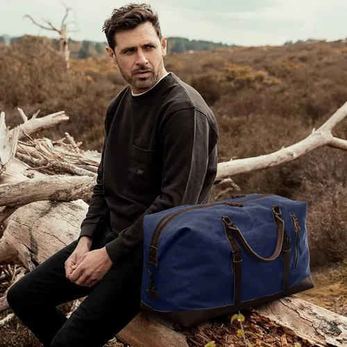 Vista 32 de S-ZONE - Bolsa de viaje de lona sobredimensionada con adornos de cuero genuino, bolsa deportiva de hombro de fin de semana, bolso de fin de semana