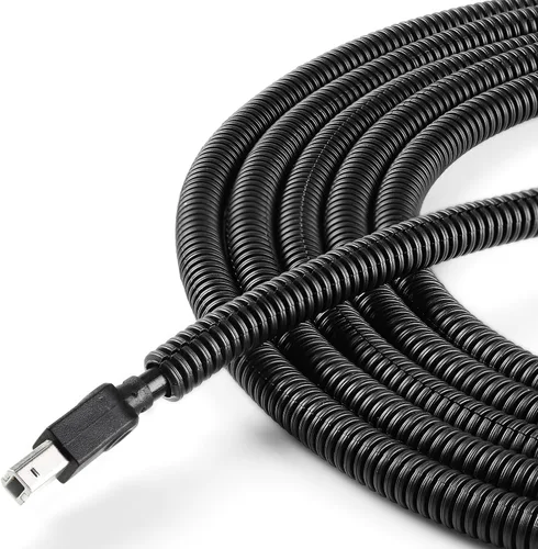 Vista 15 de Cubierta de gestión de cables de 1/2 pulgada 10 pies, telar dividido YCLYC, protectores de cable contra mascotas, tubo protector de cable, conducto