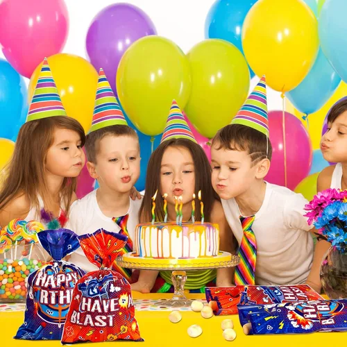 Vista 6 de Pajean 100 bolsas de regalo de guerra para fiesta de baby shower, bolsas de golosinas de guerra para fiesta de cumpleaños de guerra, suministros
