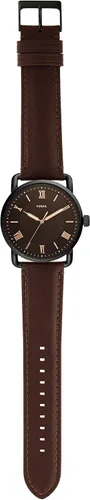 Vista 4 de Fossil Copeland - Reloj de cuarzo de acero inoxidable con correa de piel para hombre