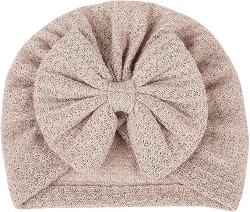 Vista 19 de Gorro de punto para bebé con lazos lindos turbante para envolver el sombrero (MZ6)