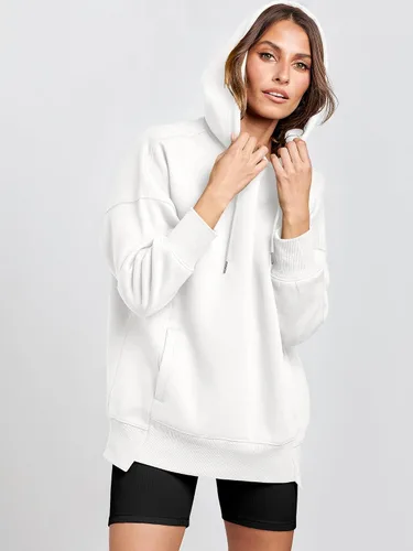 Vista 8 de ANRABESS Sudaderas con capucha de gran tamaño para mujer, sudadera de forro polar 2024, trajes de moda para adolescentes y niñas