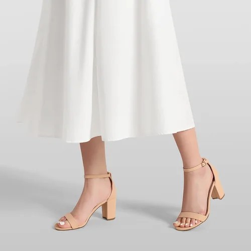 Vista 4 de DREAM PAIRS - Sandalias de tacón grueso y bajo para mujer