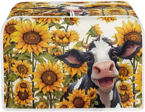 Vista 48 de Funda para tostadora Baxinh con estampado de mariposas y girasoles, 2 rebanadas, bandera americana, cubierta pequeña para electrodomésticos