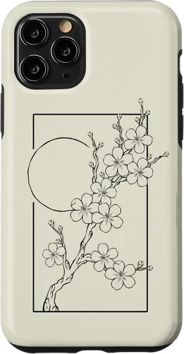 Vista 27 de iPhone 16 Japanese Graphic Cherry Blossom with Sun Case