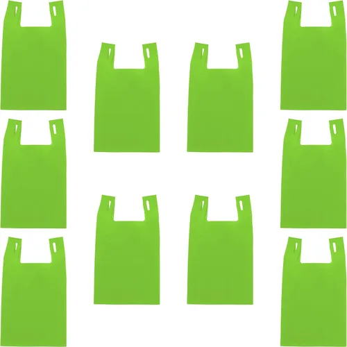Vista 12 de DISCOUNT PROMOS Custom Bodega Lightweight Tote Bags Set of 10-100, Personalized Bulk Pack - Reusable, Grocery, Tradeshow