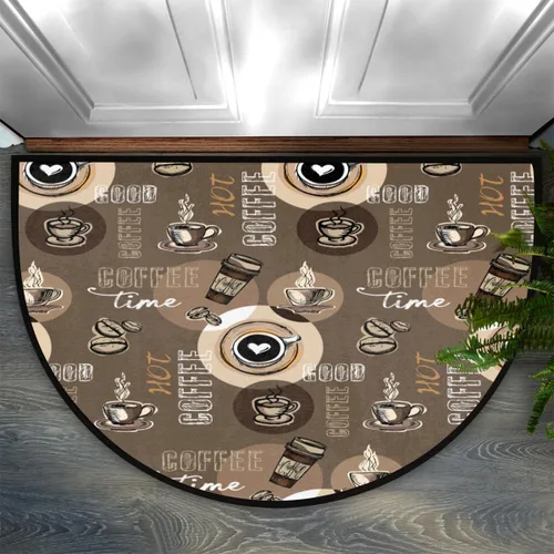 Vista 17 de Tapete semicircular con estampado de cactus tropical, antideslizante, absorbente, lavable, de bienvenida, para el hogar, interior, entrada, zonas