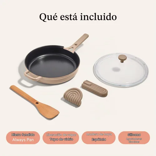 Vista 6 de Our Place Sartén de hierro fundido Always Pan Superficie esmaltada de alta calidad, libre de toxinas, sistema de utensilios de cocina Steam