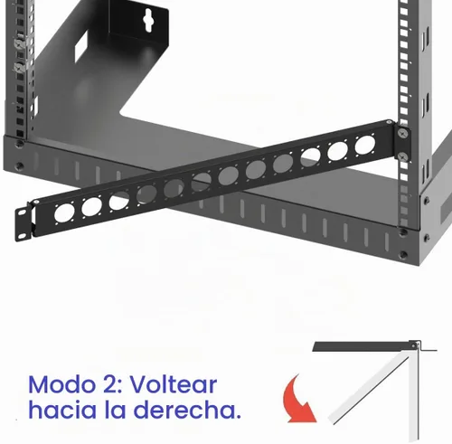 Vista 5 de 1U con bisagras Serie D 12 conectores Panel de componentes perforados para sonido de 19 pulgadas, AV, bastidores de equipos de computadora, panel