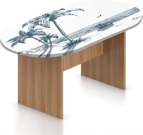 Vista 17 de Mantel ovalado ajustable de poliéster elástico para invierno, diseño de bosque abstracto monocromático, hojas y bosques, se adapta a mesas ovaladas