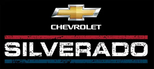 Vista 2 de JH DESIGN GROUP Camiseta para hombre Chevy Silverado con logotipo rojo, blanco y azul envejecido