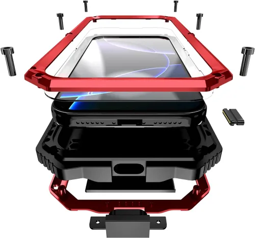 Vista 20 de Lunivop Compatible con iPhone 15 Pro Max Funda Protección Resistente a Prueba de Polvo Protector de Pantalla Integrado Soporte Resistente 360 Cuerpo