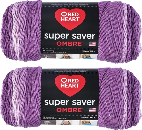 Vista 24 de Red Heart Super Saver Jumbo Ovillo de lana, Amatista