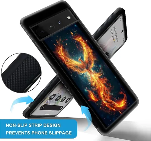 Vista 1812 de Compatible con Google Pixel 4A 5G Mobile Case Creative Acrylic Panel trasero Silicona Protección Grip especialmente diseñado para Google Pixel 4A 5G