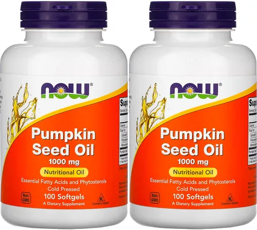 Vista 9 de NOW Suplementos, aceite de semilla de calabaza 1000 mg con ácidos grasos esenciales y fitoesteroles, prensado en frío, 200 cápsulas blandas