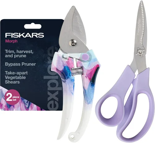 Vista 9 de Fiskars - Tijeras bypass de podar, podadora con capacidad de corte de 1 pulgada, con Softgrip, hoja de acero afilada y resistente al óxido que se