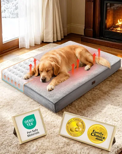 Vista 19 de OhGeni Cama ortopédica para perros pequeños, espuma viscoelástica 01-gris