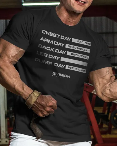 Vista 2 de Gymdays - Camisas de entrenamiento de motivación para hombres, camisetas geniales para levantamiento de pesas para gimnasio