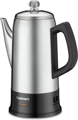 Vista 2 de Cuisinart Cafetera eléctrica clásica, para 12 tazas, PRC-12N, de acero inoxidable