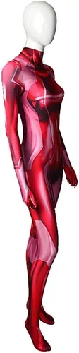 Vista 2 de Cosplay Life Disfraz de cosplay de Samus Zero Suit Disfraz de Metroid para cosplay, Halloween, sesiones de fotos Traje corporal de tela de licra