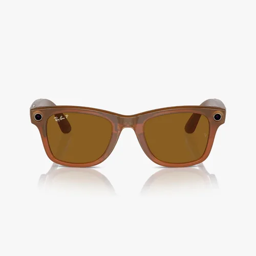 Vista 6 de Ray-Ban - Meta Smart Glasses - Wayfarer Large - Shiny Caramel TransparentBrown Polarized