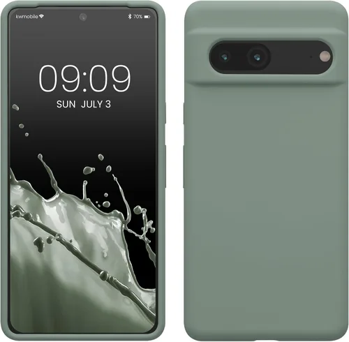 Vista 22 de kwmobile Funda compatible con Google Pixel 7 - Funda de silicona TPU con acabado suave - Piedra antigua