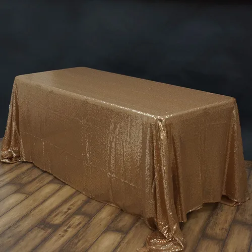 Vista 28 de Tableclothsfactory Luxury Collection Duchess - Mantel rectangular de lentejuelas, 60 x 126 pulgadas, color plateado