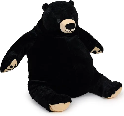 Vista 2 de SNOWOLF Djungelskog Oso Gigante de Simulación Juguete de Oso de Peluche Animal de Peluche Muñeca de Felpa Enorme Tierno Oso Negro de Vida Silvestre