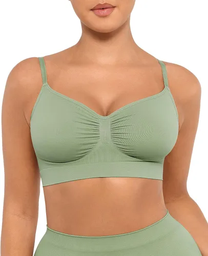 Vista 22 de FeelinGirl Bralettes para mujer con soporte, sujetadores cómodos sin aros, sin costuras, para uso diario