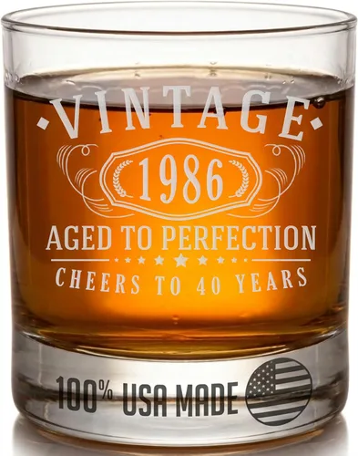 Vista 18 de Vintage 2005 Grabado 11oz Whisky Glass 21st Birthday Regalos para él ella Claro