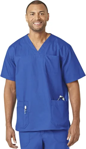 Vista 13 de Carhartt - Camisa ripstop multibolsillo de uniforme para hombre Pieltre oscuro