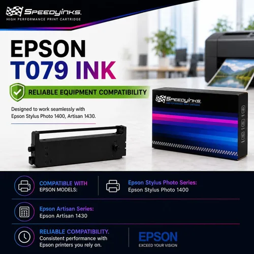 Vista 5 de SPEEDYINKS Cartucho de tinta remanufacturado compatible con Epson T079320 T-079320 T 079320 810 páginas (Magenta) para uso en Stylus Photo 1400