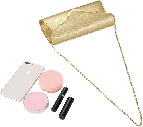 Vista 4 de Women's Gold Clutch,Gold Clutch Purses For Women Evening Shoulder Crossbody Handbags Bridal Prom Wedding Party Purse