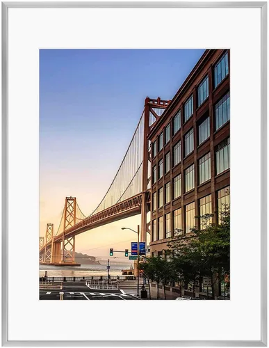 Vista 35 de Frametory, Portarretratos de aluminio negro de 6 x 8 pulgadas, juego de 1, ideal para mostrar fotos de 5 x 7 con paspartú o 6 x 8 sin paspartú