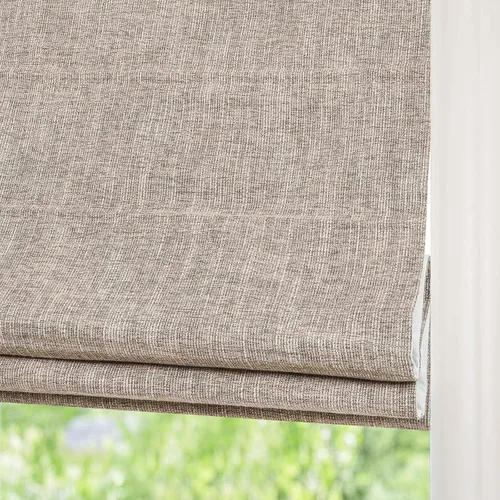 Vista 12 de Persianas Romanas de Bambú, Persianas de Madera Tejida Personalizadas sin Cordón, Persianas de Bambú Natural con Filtrado de Luz Natural