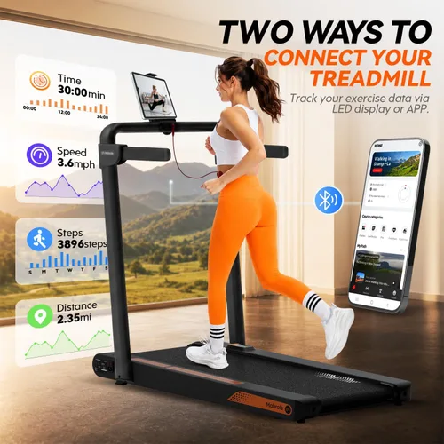 Vista 12 de Walking Pad with Vibration Plate and Handle Bar,Foldable Treadmill