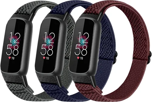 Vista 12 de TumpCez Bandas elásticas de nailon compatibles con correas Fitbit Luxe para mujeres y hombres, elásticas, ajustables, transpirables, cómodas