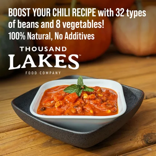 Vista 5 de Thousand Lakes Mezcla de sopa seca de 32 frijoles y 8 verduras - 1 libra Bajo en sodio Sin grasa Alta fibra Más de 20 porciones Vegano