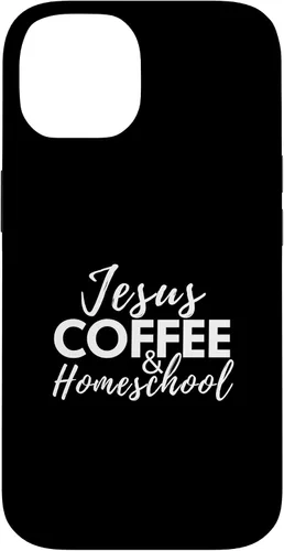 Vista 4 de Jesus Coffee and Homeschool Christian Family Faith Coffee Case for iPhone 17