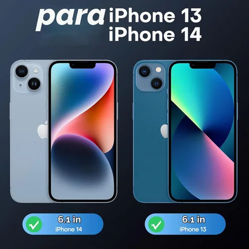 Vista 7 de TAURI Funda magnética 5 en 1 diseñada para iPhone 14 para iPhone 13, [compatible con MagSafe] con 2 protectores de pantalla + 2 protectores de lente