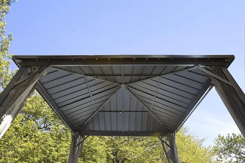 Vista 12 de Sojag Gazebo de techo rígido Dakota para exteriores de 8 x 8 pies